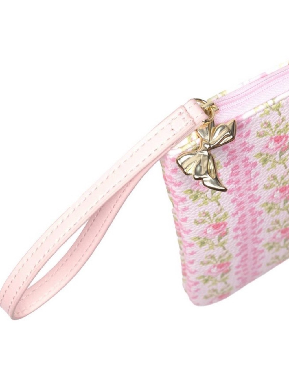 LoveShackFancy Blooming Heirloom Vegan Leather Accessory Pouch With Wristlet - Picture 3 of 5